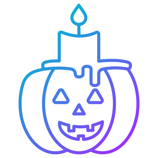 Хэллоуинская свеча Generic gradient outline иконка