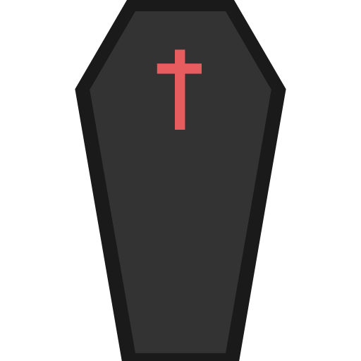 cruz de ataúd Generic color fill icono