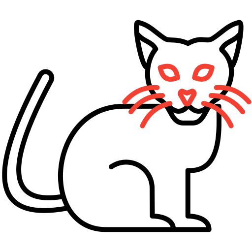 gatto Generic color outline icona