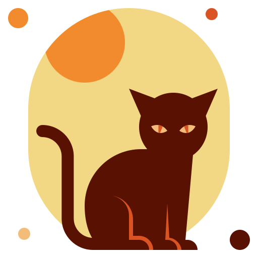 gato negro Generic color fill icono