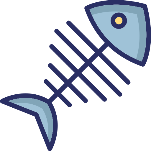 생선뼈 Generic color lineal-color icon