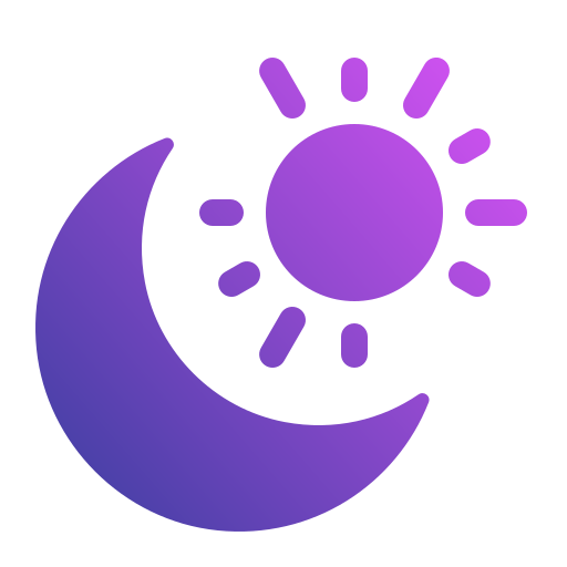 太陽と月 Generic gradient fill icon