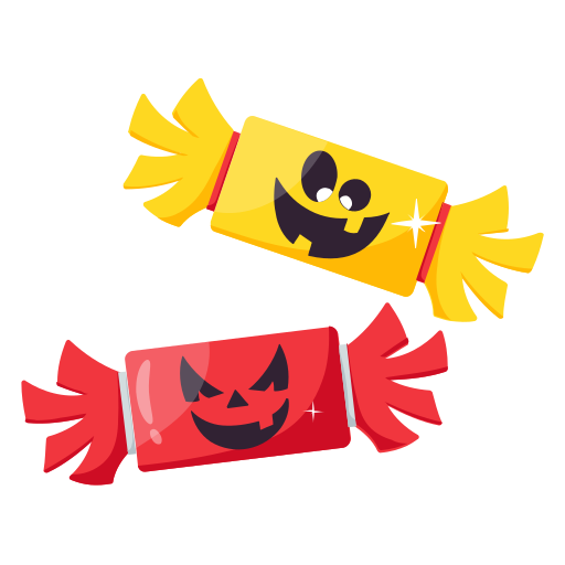 Хэллоуинские конфеты Generic color fill иконка