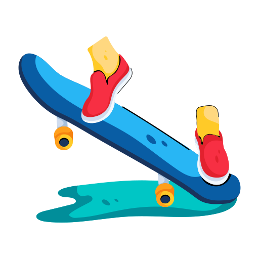 andare con lo skateboard Generic color fill icona