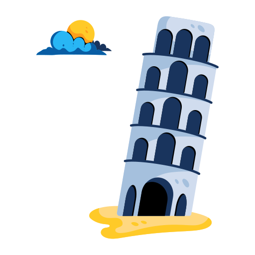 Пизанская башня Generic color fill иконка