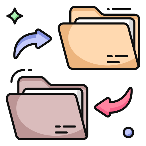 transferencia de archivos Generic color lineal-color icono