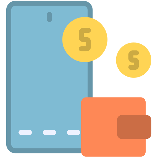 Mobile wallet Generic color fill icon