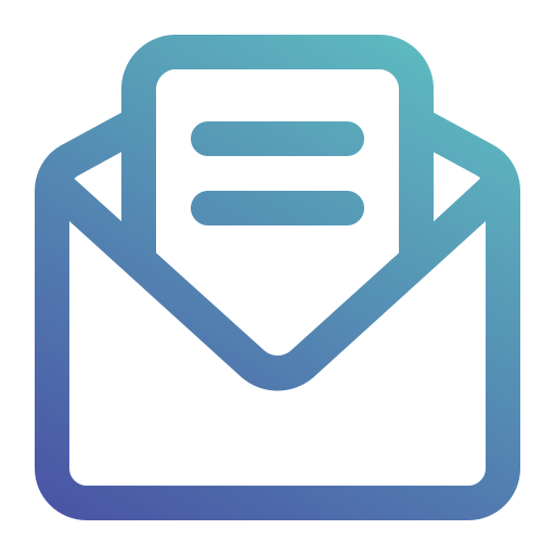 Open mail Generic gradient outline icon