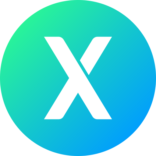 Letter x Generic gradient fill icon