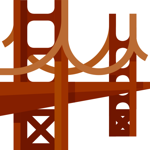 most złotej bramy Adib Sulthon Flat ikona