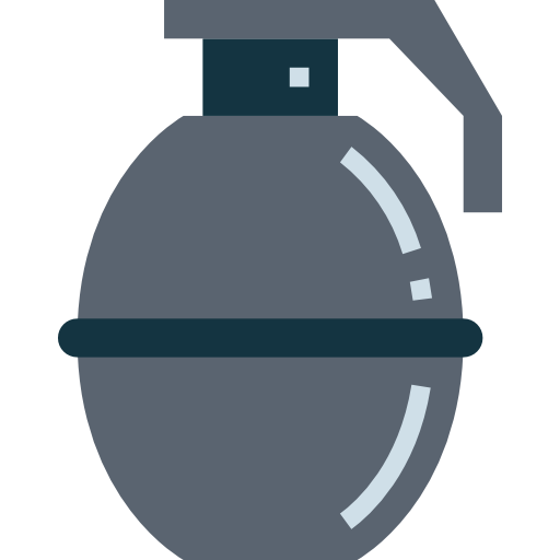 granat ręczny Smalllikeart Flat ikona