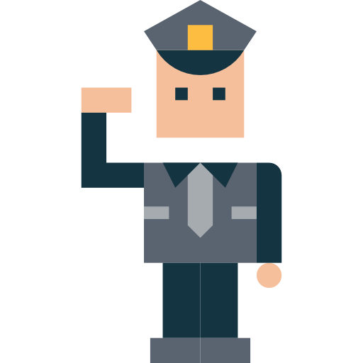 oficial de policía Smalllikeart Flat icono