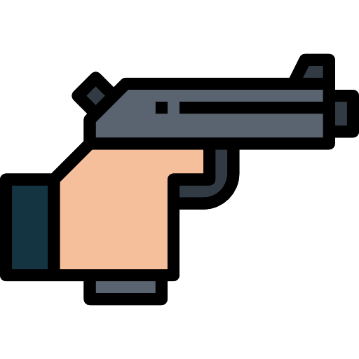 pistolet Smalllikeart Lineal Color ikona