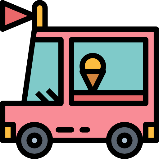 furgoneta de helados Smalllikeart Lineal Color icono