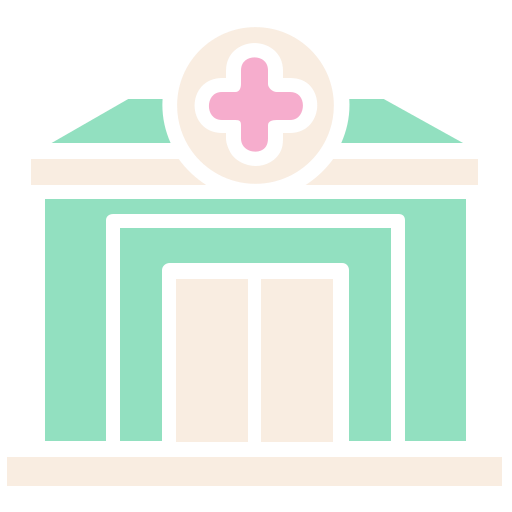 klinika Generic color fill ikona