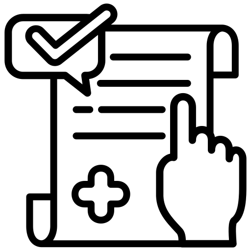 Diagnostic Generic black outline icon