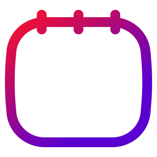 calendário Generic gradient outline Ícone