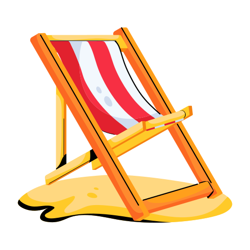 silla de cubierta Generic color fill icono