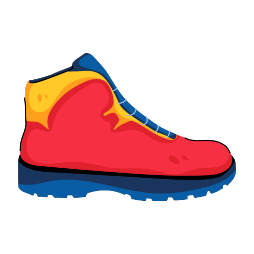 chaussure de randonnée Generic color fill Icône
