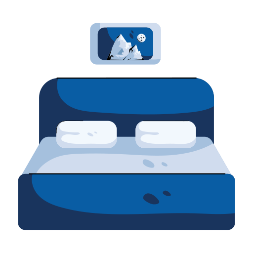 Hotel bed Generic color fill icon