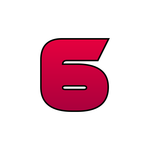 Number 6 Generic gradient lineal-color icon