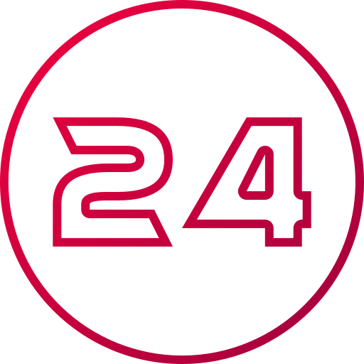 Number 24 Generic gradient outline icon