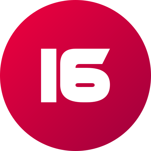 nummer 16 Generic gradient fill icoon