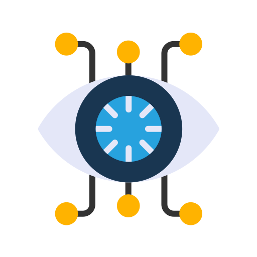 Робототехнический глаз Generic color fill иконка