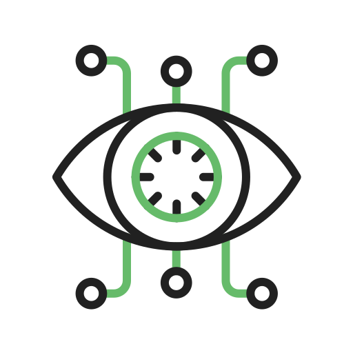 ojo robótico Generic color outline icono