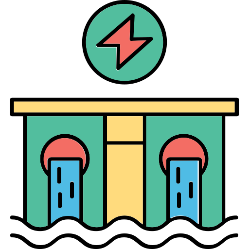 Гидроэлектростанция Generic color lineal-color иконка