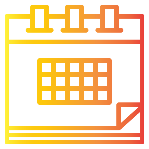 calendrier Generic gradient outline Icône