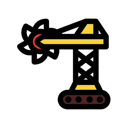 Колесный экскаватор Generic color lineal-color иконка
