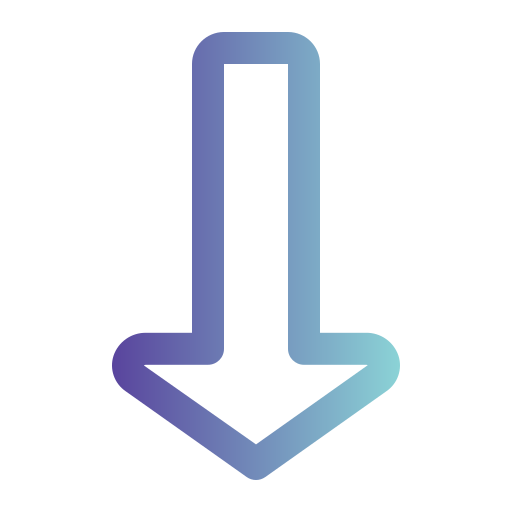 Down Generic gradient outline icon