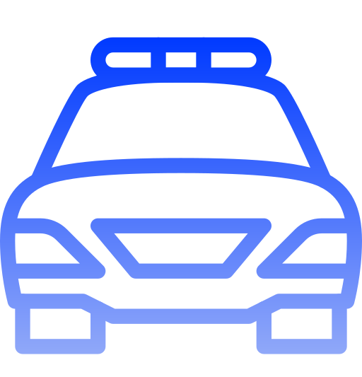 auto della polizia Generic gradient outline icona