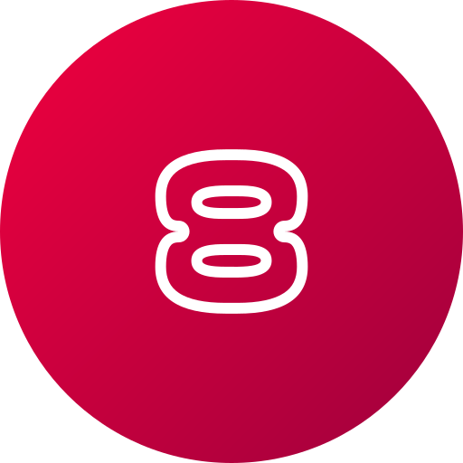 Number eight Generic gradient fill icon