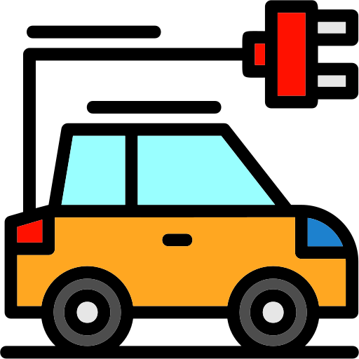 Ładowanie samochodu Generic color lineal-color ikona