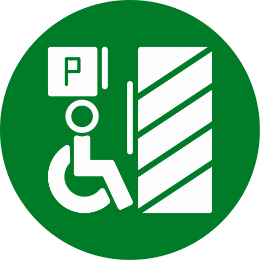 Wheelchair accessible Generic color fill icon