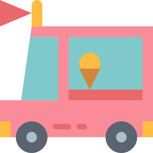 Фургон для мороженого Smalllikeart Flat иконка