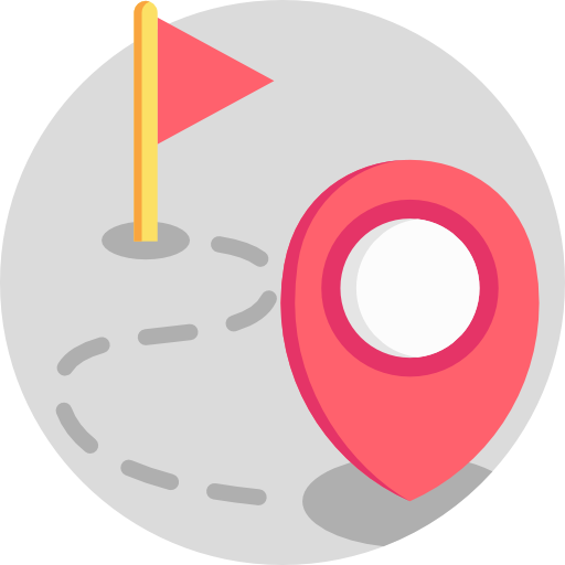 destino Detailed Flat Circular Flat icono
