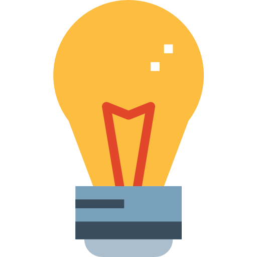 Light bulb Smalllikeart Flat icon