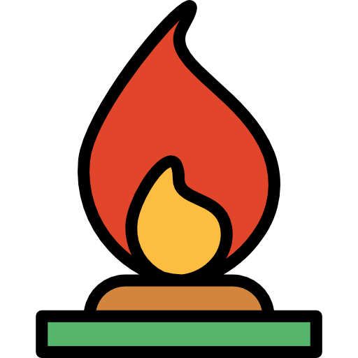fuego Smalllikeart Lineal Color icono