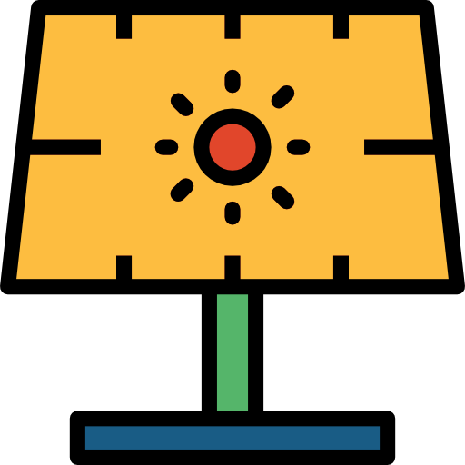 pannello solare Smalllikeart Lineal Color icona