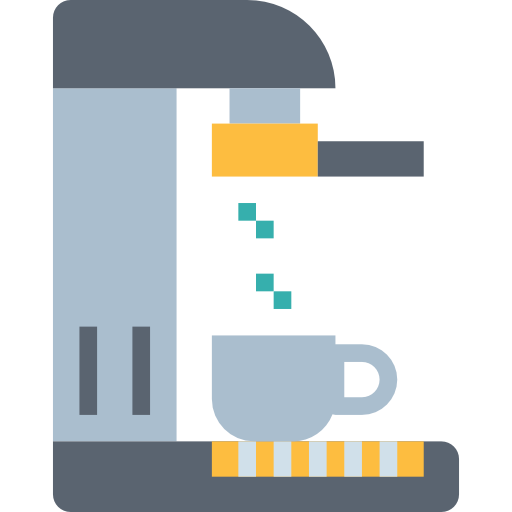 maquina de cafe Smalllikeart Flat icono