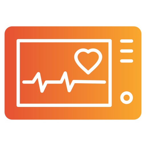Heartbeat machine Generic gradient fill icon