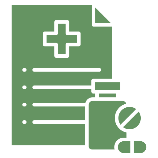 Medical prescription Generic color fill icon