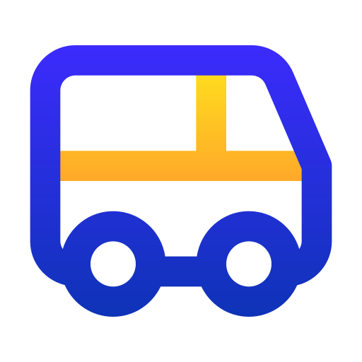 Airport shuttle Generic gradient outline icon