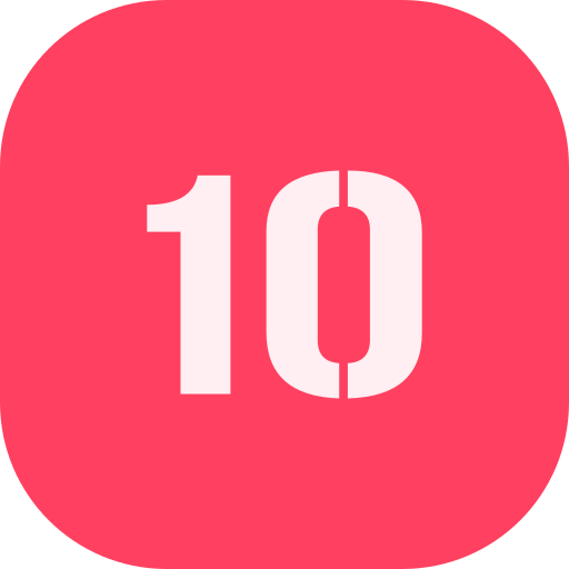 numer 10 Generic color fill ikona