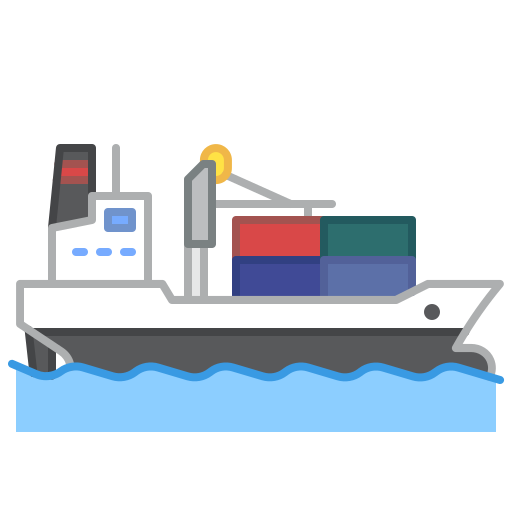 Cargo ship Generic color lineal-color icon