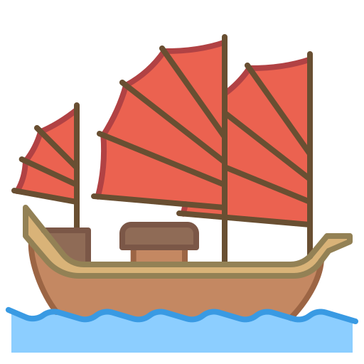 ジャンクボート Generic color lineal-color icon