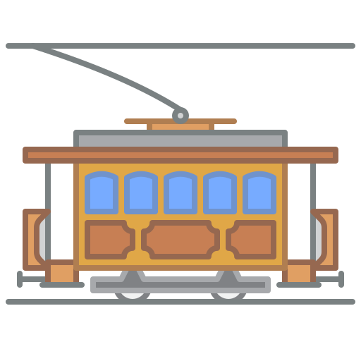 Tram Generic color lineal-color icon